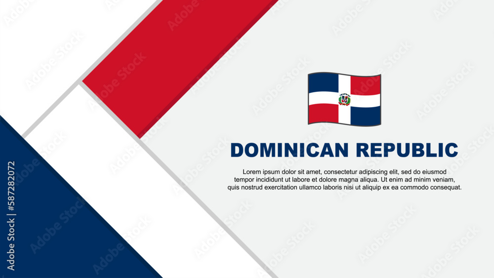 Dominican Republic Flag Abstract Background Design Template. Dominican Republic Independence Day Banner Cartoon Vector Illustration. Dominican Republic Illustration Dominican Republic Flag Abstract Background Design Template. Dominican Republic Independence Day Banner Cartoon Vector Illustration. Dominican Republic Illustration