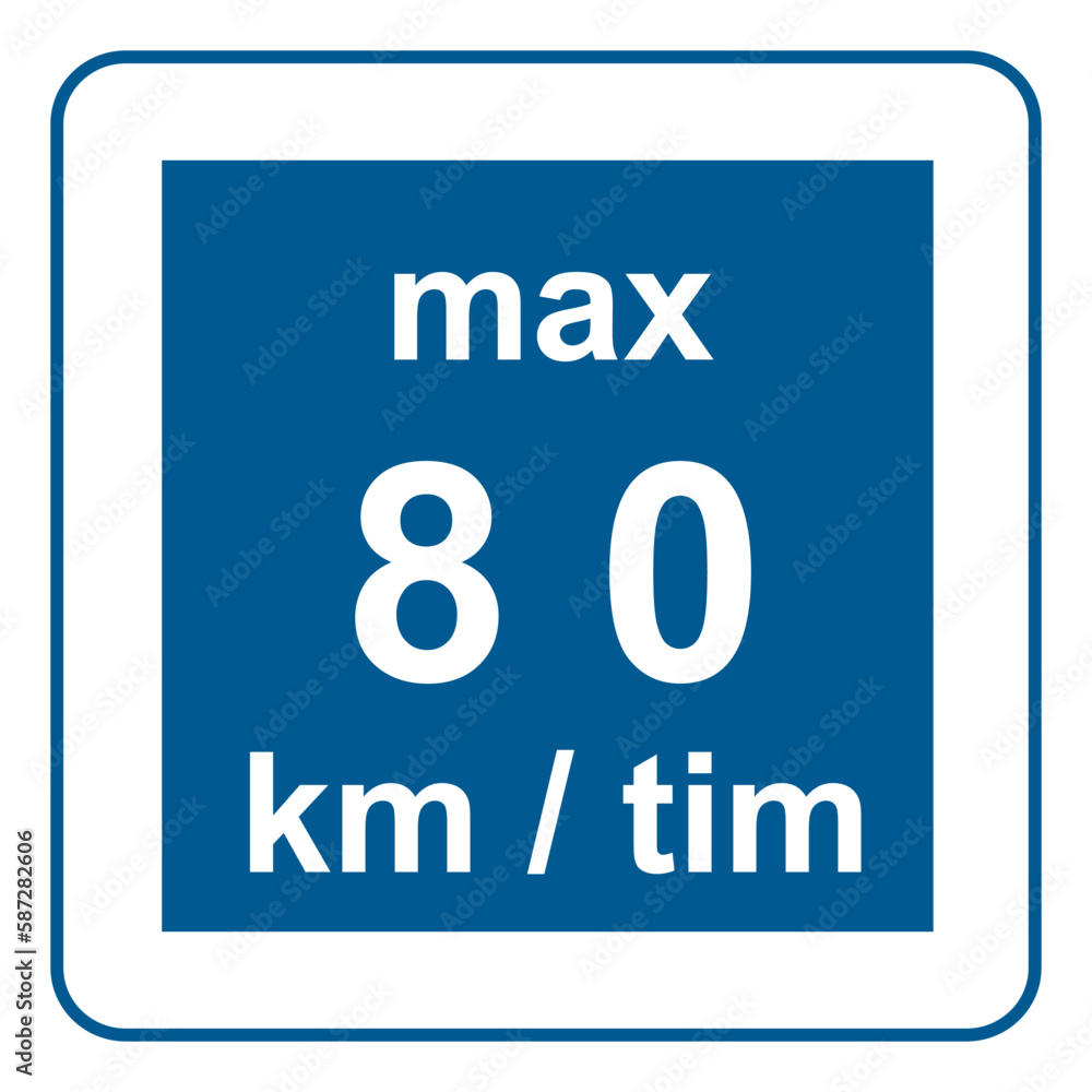 Traffic signs. Road signs. Instruction road signs. Recommended to slow ...