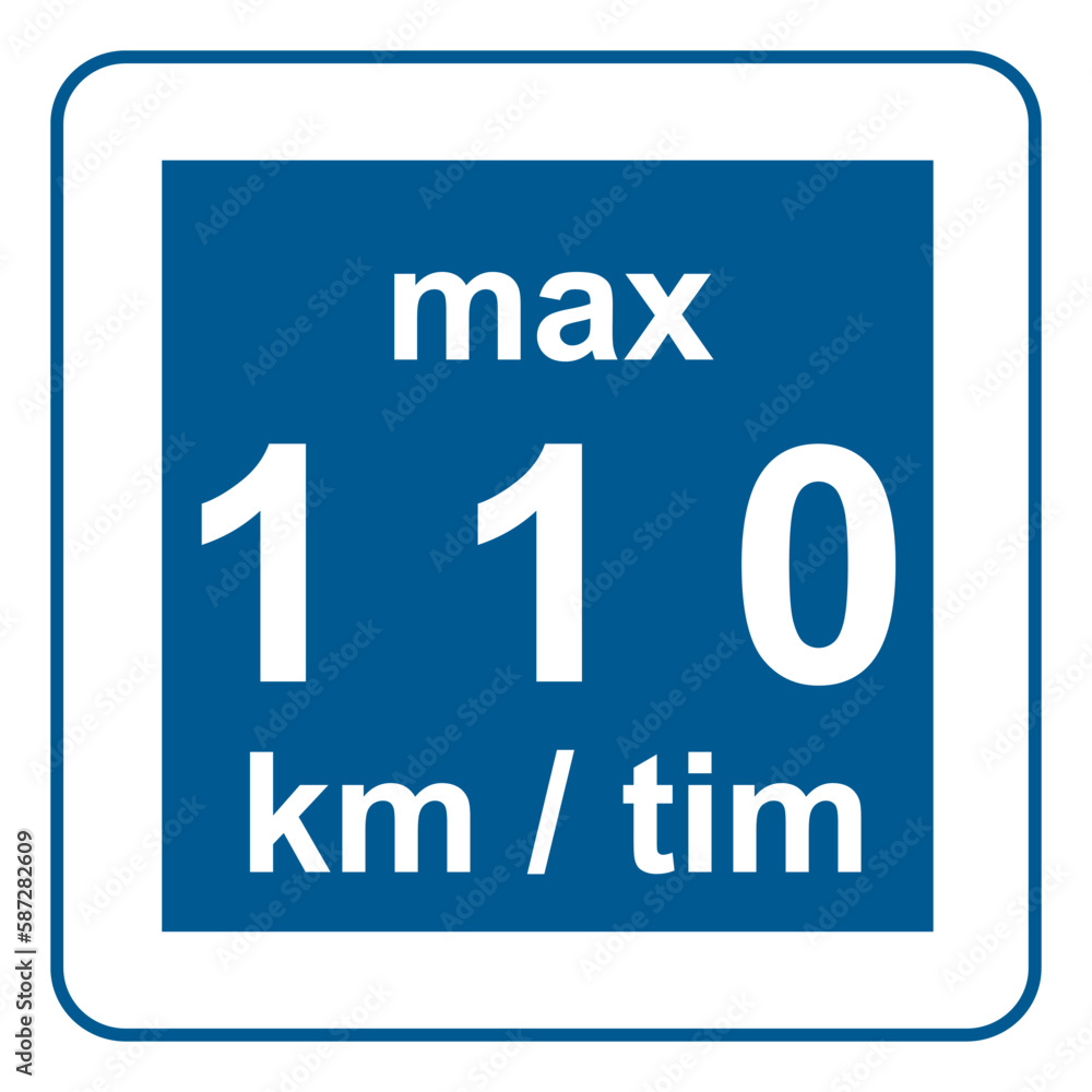 Traffic signs. Road signs. Instruction road signs. Recommended to slow ...