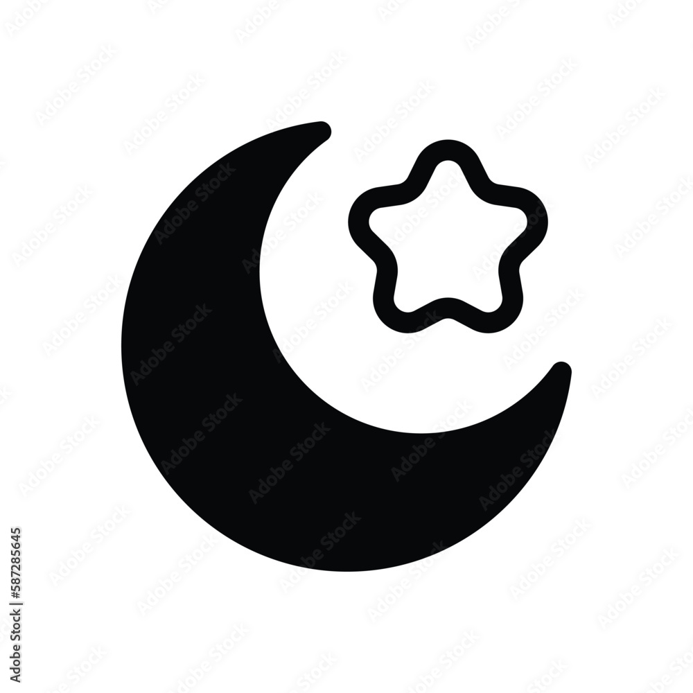 Night icon vector stock. Night icon vector stock.