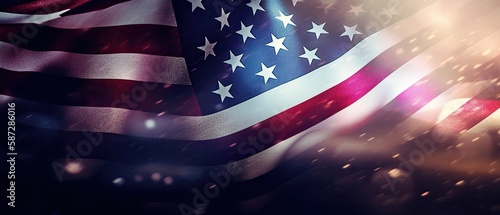United States Flag , Happy martin Luther king day ,Memorial Day , digital ai art