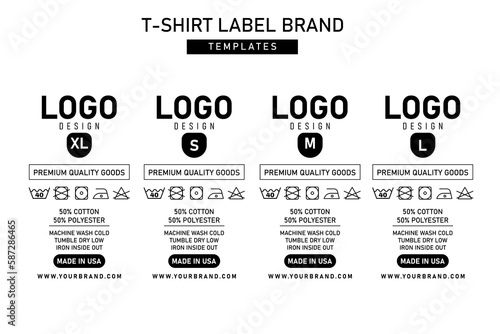 Clothing label tag graphic design
