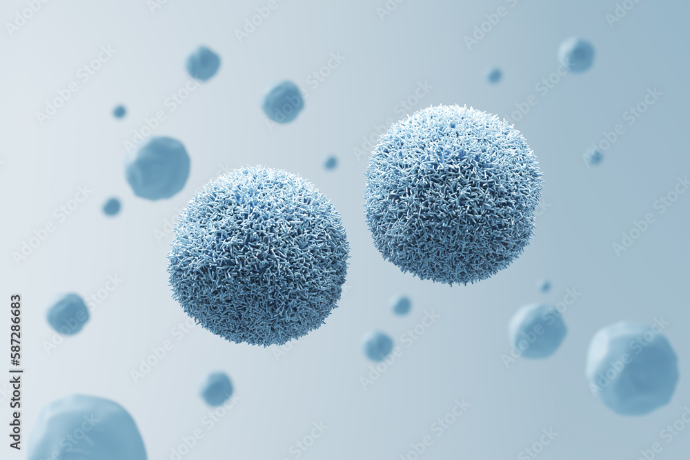 3d rendering of Human cell or Embryonic stem cell microscope background. 3d rendering of Human cell or Embryonic stem cell microscope background.