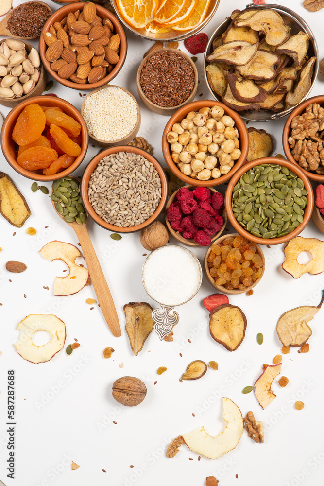 Set of Nuts Walnuts, Brazil Nut, Almond, cashew, Pine Nut peanuts, pistachios, pecans collection Isolated, Set of different delicious organic nuts on white background Set of Nuts Walnuts, Brazil Nut, Almond, cashew, Pine Nut peanuts, pistachios, pecans collection Isolated, Set of different delicious organic nuts on white background