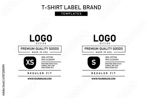 Clothing label tag graphic design