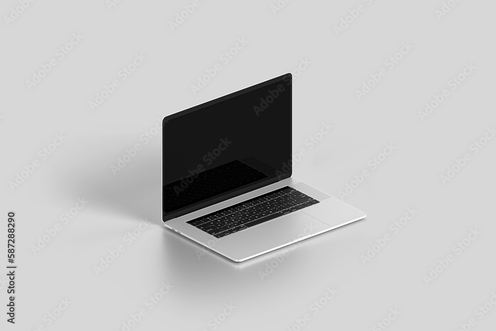 3D Render Minimalist Laptop for Mockup 3D Render Minimalist Laptop for Mockup