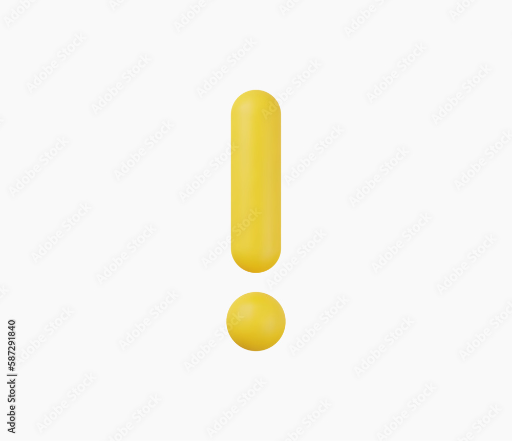 3d Realistic Exclamation mark vector illustration 3d Realistic Exclamation mark vector illustration