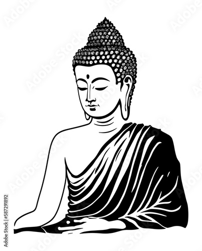 buddha statue in lotus position 