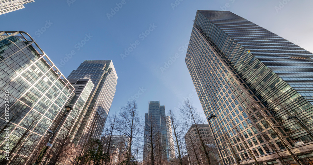 skyscrapers at Canary Wharf financial district, London skyscrapers at Canary Wharf financial district, London