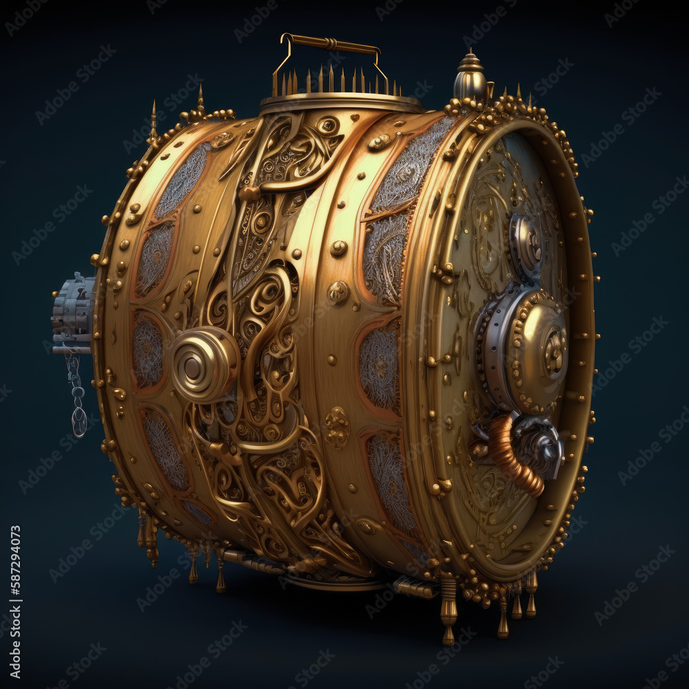 The Mechanical Menagerie: Steampunk Animals and Instruments AI Generated
