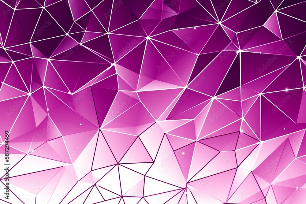 Obraz premium Abstract Art, beautiful purple geometry art pattern. Triangular pattern, unique. Created using generative AI.