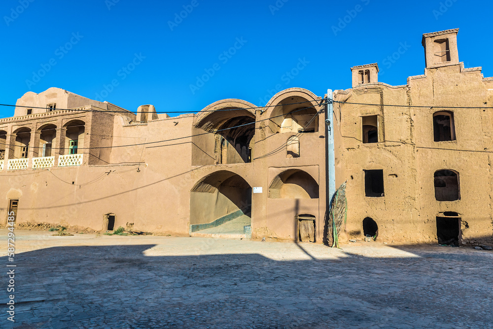 Gateway of old Kharanaq historic town in Yazd Province in Iran