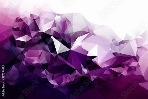 Abstract Art, beautiful purple geometry art pattern. Triangular pattern, unique. Created using generative AI. 