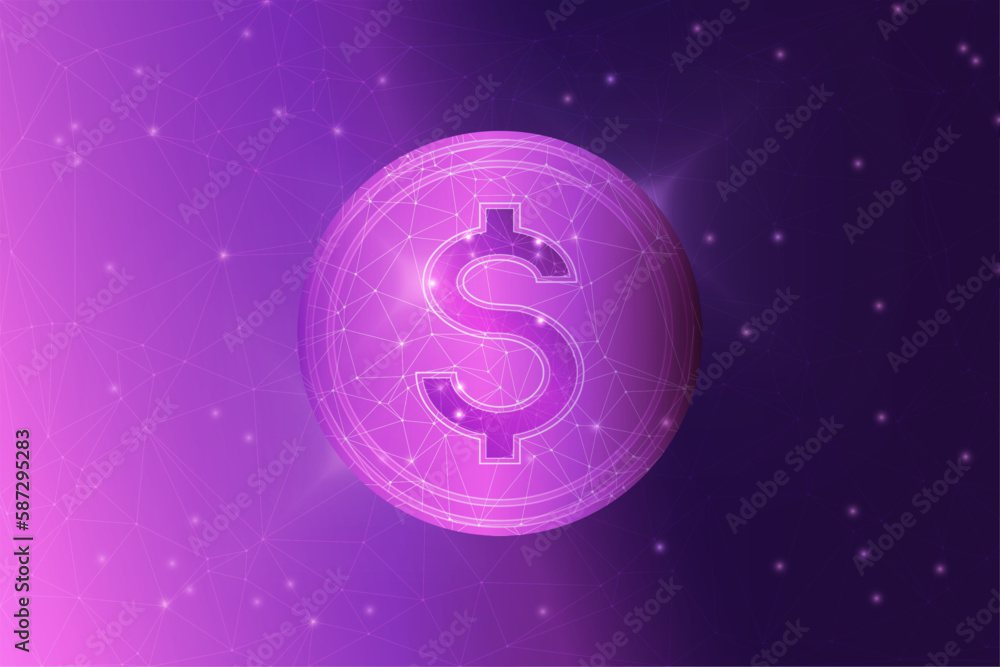 Digital dollar background Digital dollar background