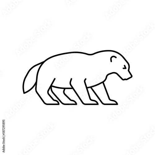 Wolverine icon. High quality black vector illustration.