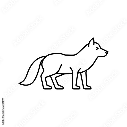 Fox icon. High quality black vector illustration.