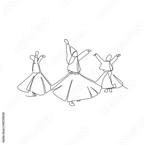 Dancers vector illustration