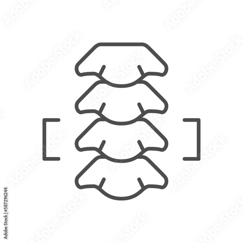 Spine segment line outline icon