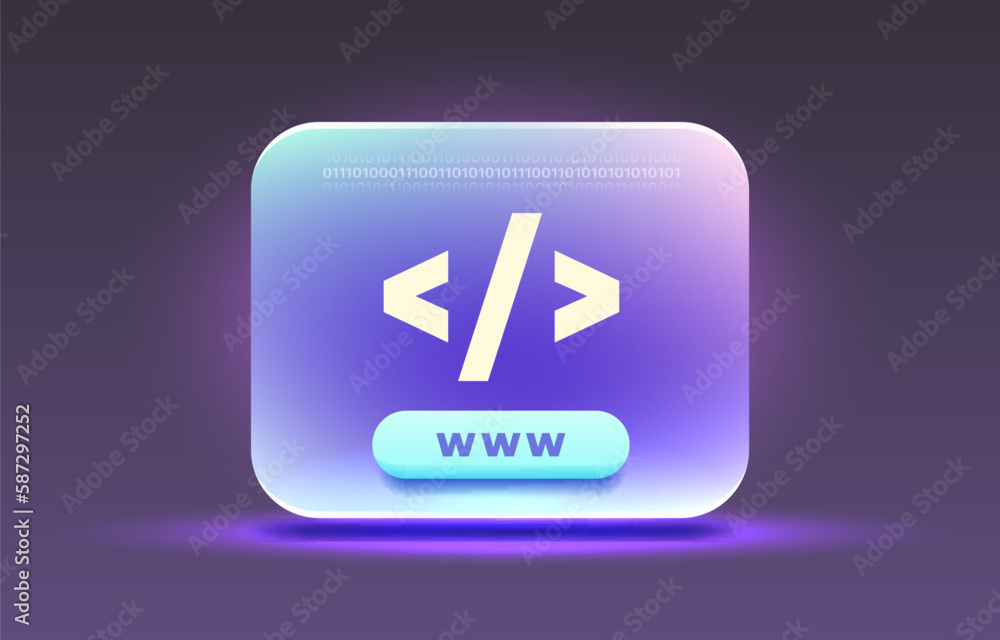webpage program code, browser frame info. Vector illustration webpage program code, browser frame info. Vector illustration