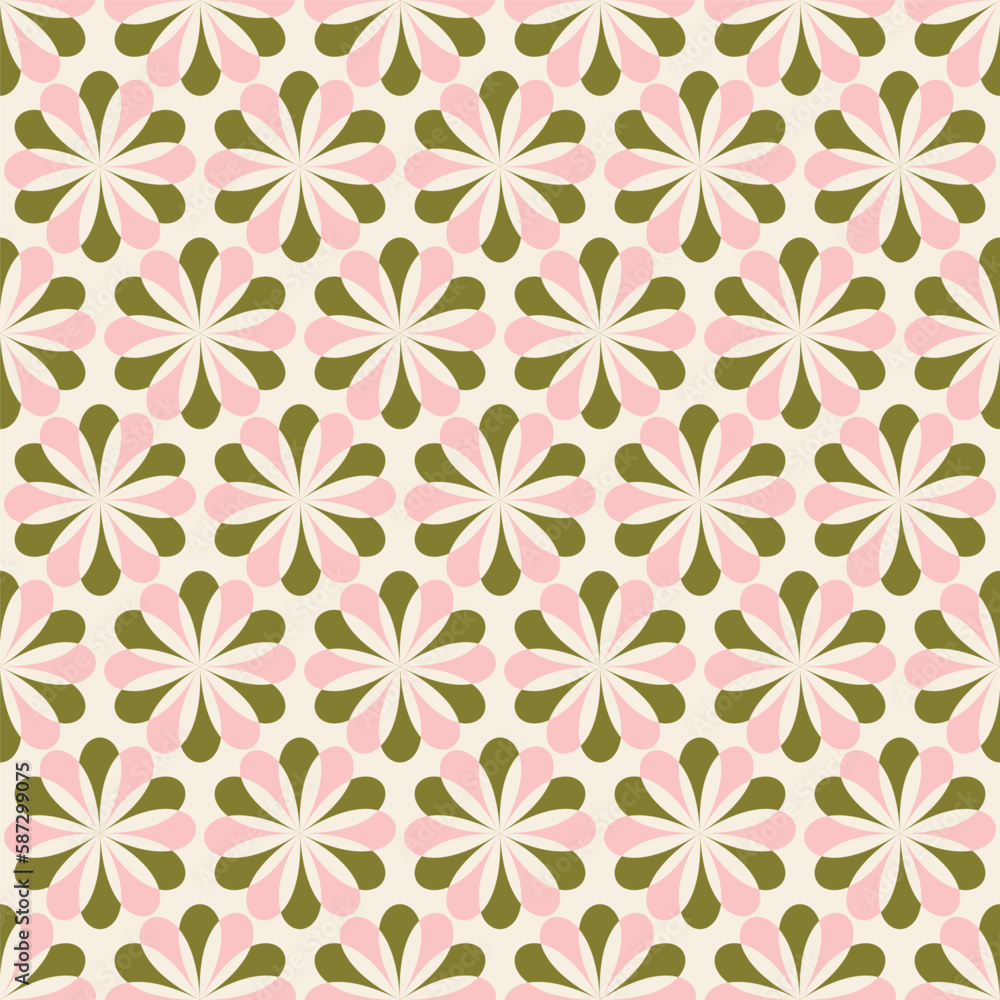 Passionflower Vector Abstract Retro Fashion Seamless Pattern Textile Design Minimal Geometric Passionflower Vector Abstract Retro Fashion Seamless Pattern Textile Design Minimal Geometric