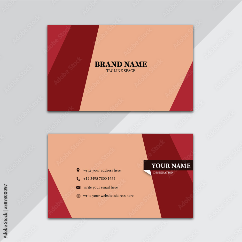 Free vector clean professional business card design template