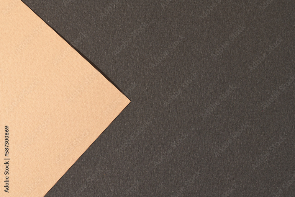 Rough kraft paper background, paper texture black beige colors. Mockup with copy space for text Rough kraft paper background, paper texture black beige colors. Mockup with copy space for text