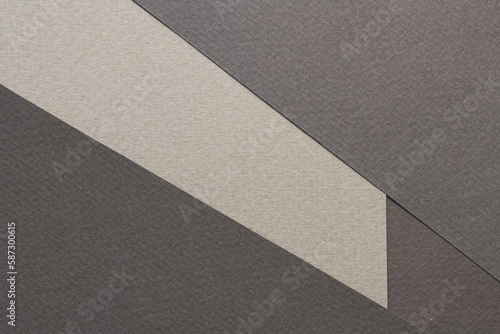 Rough kraft paper background, paper texture different shades of black grey. Mockup with copy space for text