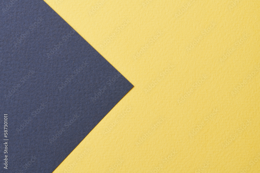 Rough kraft paper background, paper texture blue yellow colors. Mockup with copy space for text Rough kraft paper background, paper texture blue yellow colors. Mockup with copy space for text