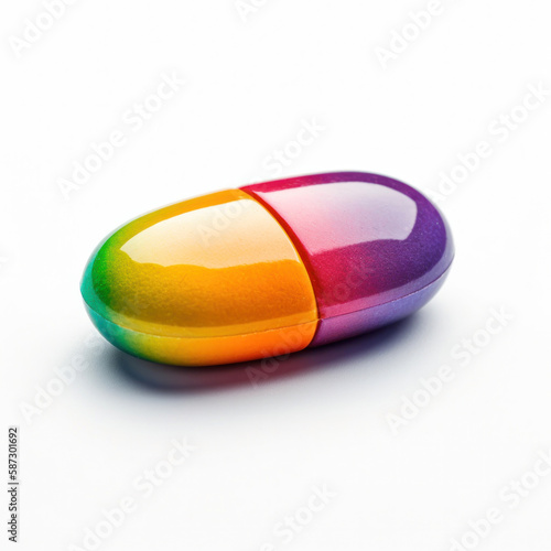 médicament multicolore arc en ciel