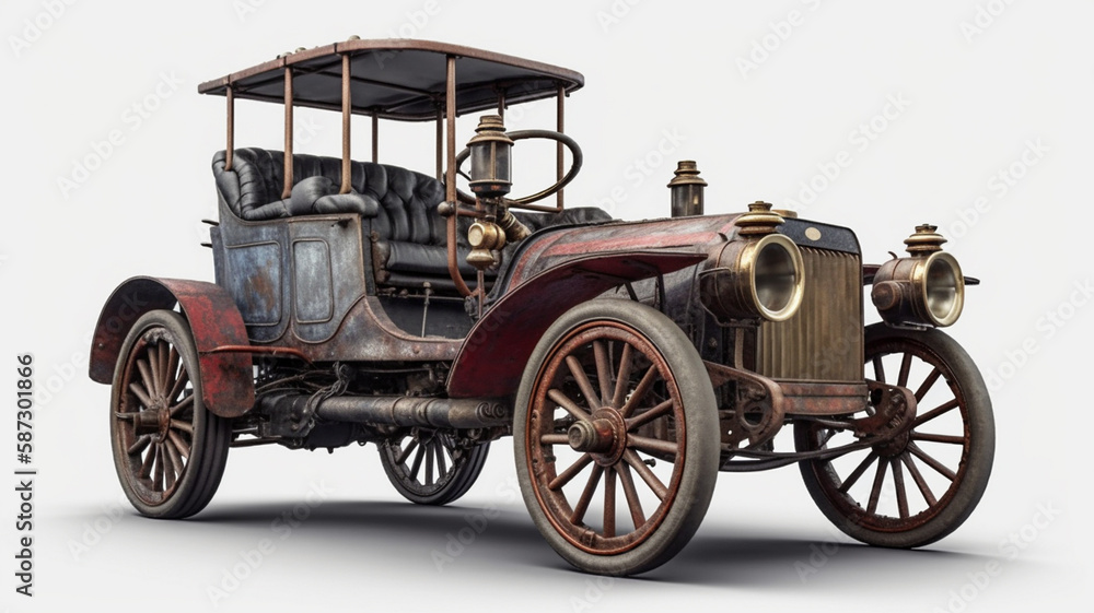 Fototapeta premium Automotive Vehicle, Car, Combustion Car of the 1880s