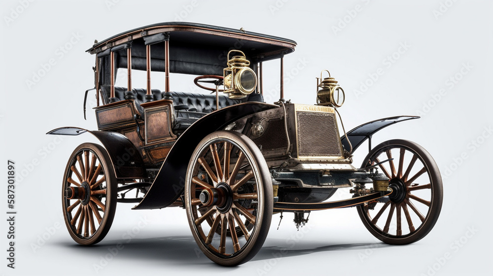 Fototapeta premium Automotive Vehicle, Car, Combustion Car of the 1880s