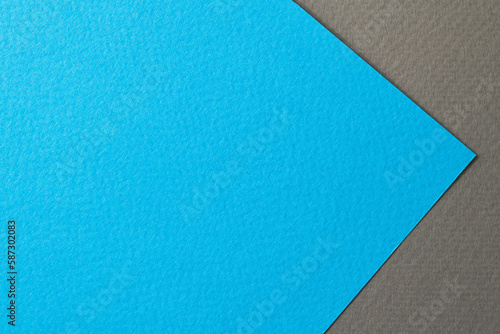 Rough kraft paper background, paper texture black blue colors. Mockup with copy space for text