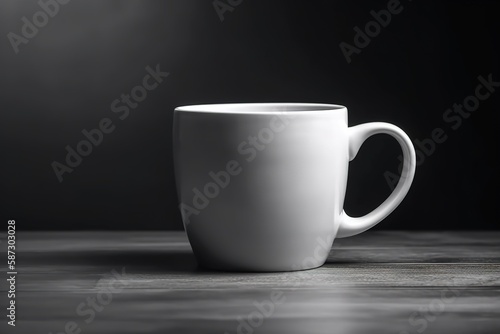 Blank white mug for mockup illustration with Generative AI