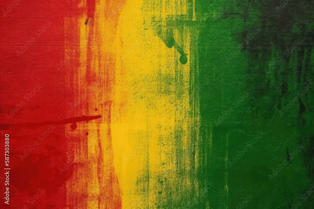 Black history month, canvas grunge texture, red yellow green paint color, celebration background