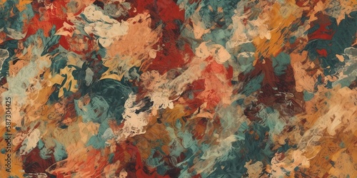 Seamless pattern of colorful paint, generative ai