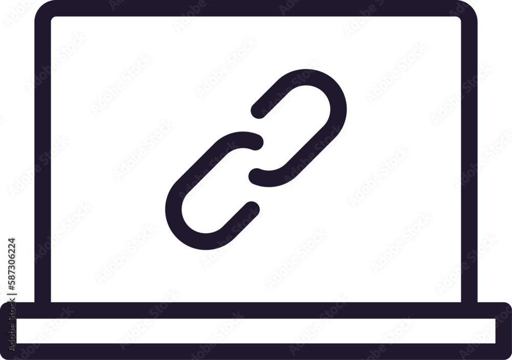 Link concept. Single premium editable stroke pictogram perfect for logos, mobile apps, online shops and web sites. Vector symbol isolated on white background. Link concept. Single premium editable stroke pictogram perfect for logos, mobile apps, online shops and web sites. Vector symbol isolated on white background.