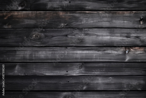 Wallpaper Mural Black wood plank wall, wooden background, vintage dark grunge texture wallpaper Torontodigital.ca