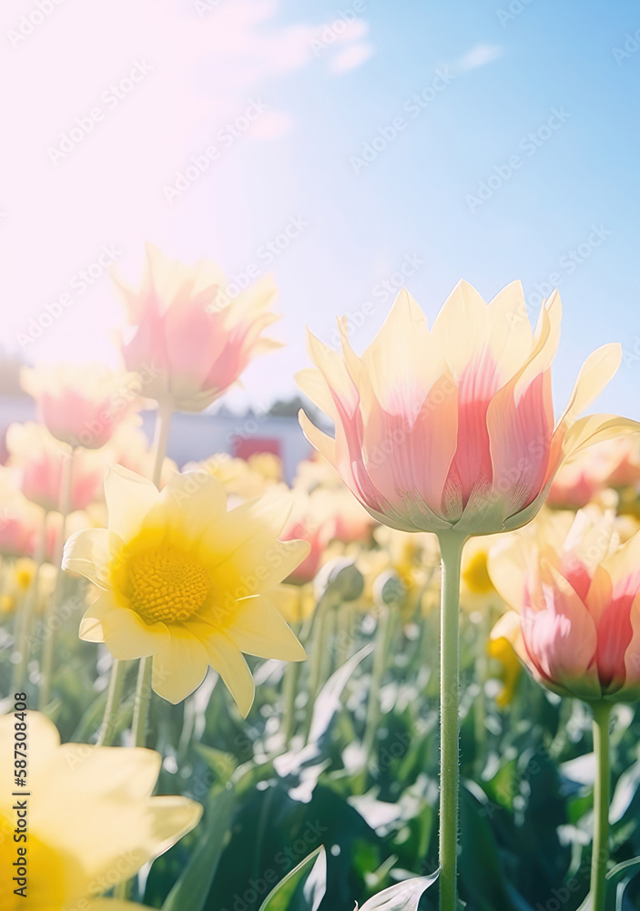 Fototapeta premium flowers in a field