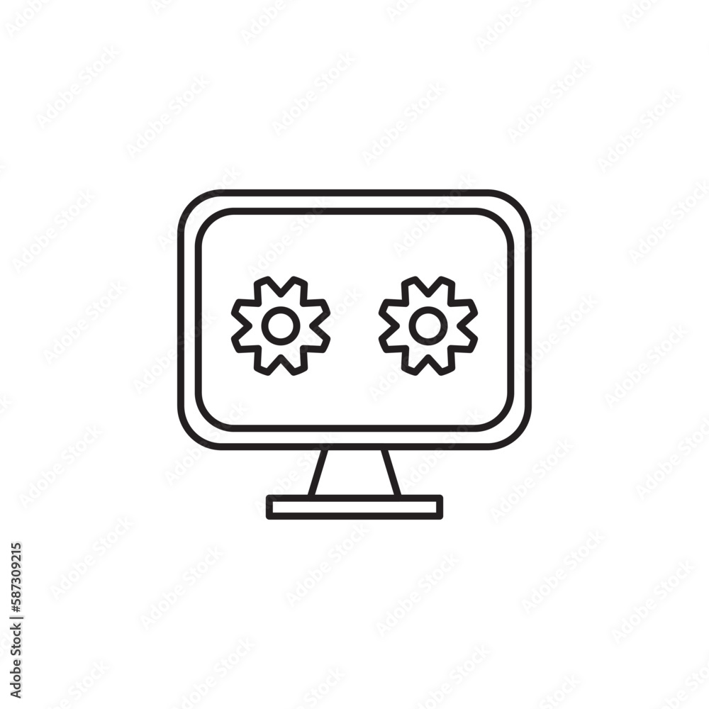 monitor vector for Icon Website, UI Essential, Symbol, Presentation monitor vector for Icon Website, UI Essential, Symbol, Presentation