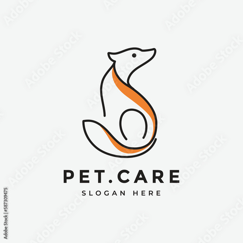 pet care logo design animal pet adoption vet store