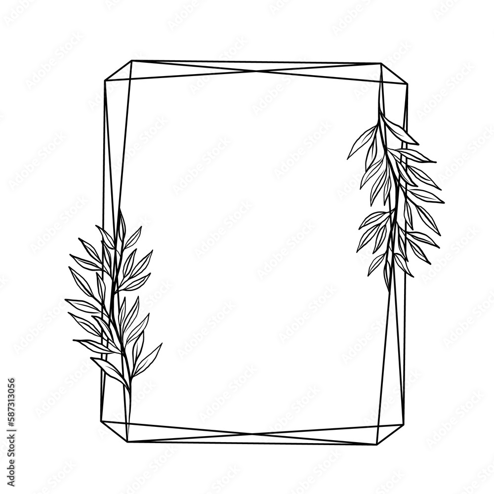 Hand drawn floral frame illustration Hand drawn floral frame illustration