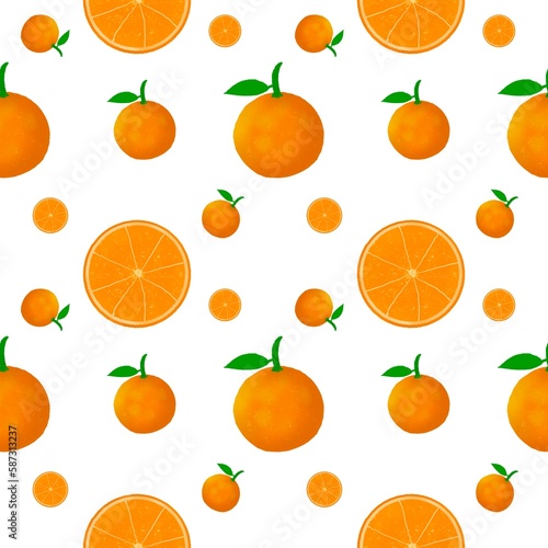 seamless background with oranges