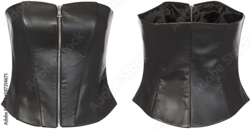 Fotografia black leather corset