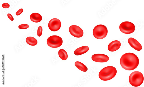 Photography microscope of red blood cells erythrocytes