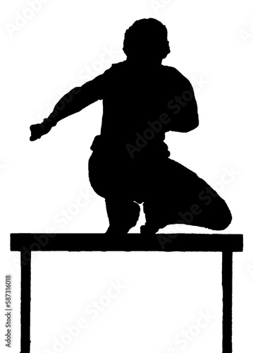 sports action hurdler