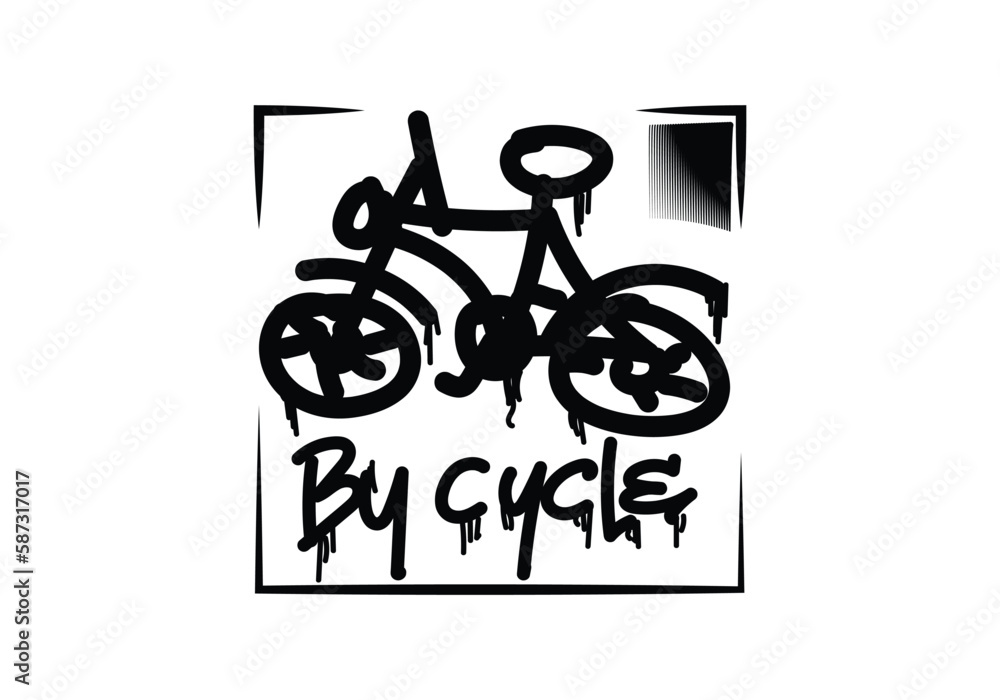 Fototapeta premium BYCYCLE image graffiti tag design