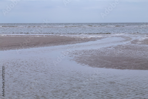 beach at low tide in St. Peter-Ording, North Friesland, Schleswig-Holstein, Germany, Europe