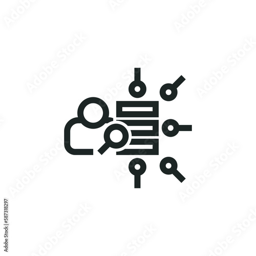 Data scientist icon isolated on white background