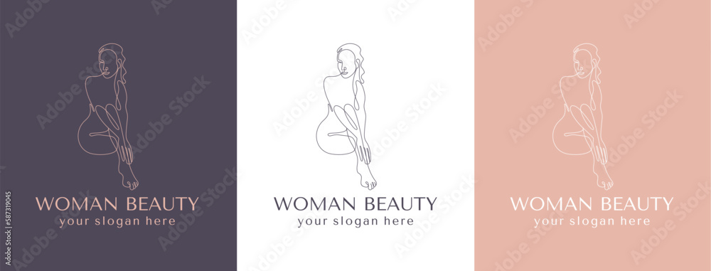 Woman vector lineart illustration. Elegant Feminine Beauty Logo. Woman Line Art Minimalist Logo. One Line style drawing. Woman vector lineart illustration. Elegant Feminine Beauty Logo. Woman Line Art Minimalist Logo. One Line style drawing.