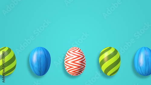 Easter colorful eggs Concept of easter day celebration with copyspace